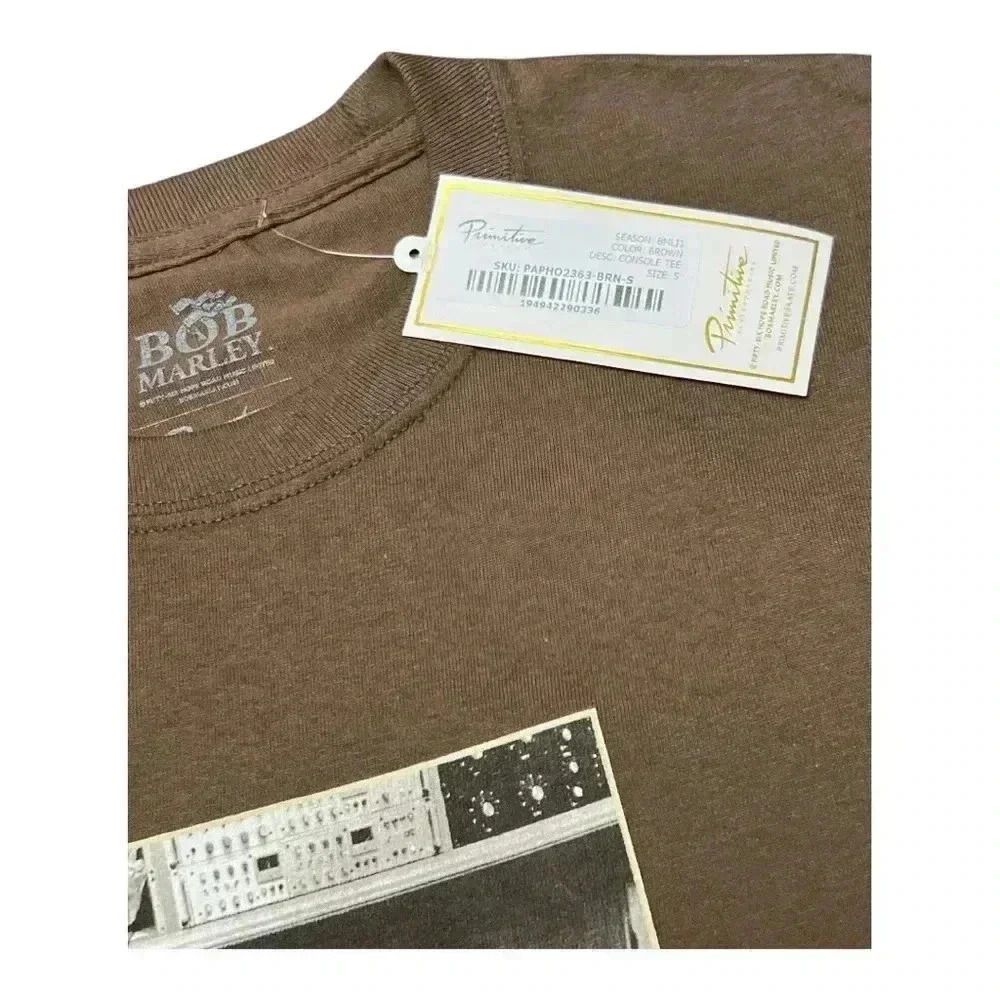 Bob Marley x Primitive Brown Men’s Graphic T-Shirt. NWOT - Picture 4 of 6